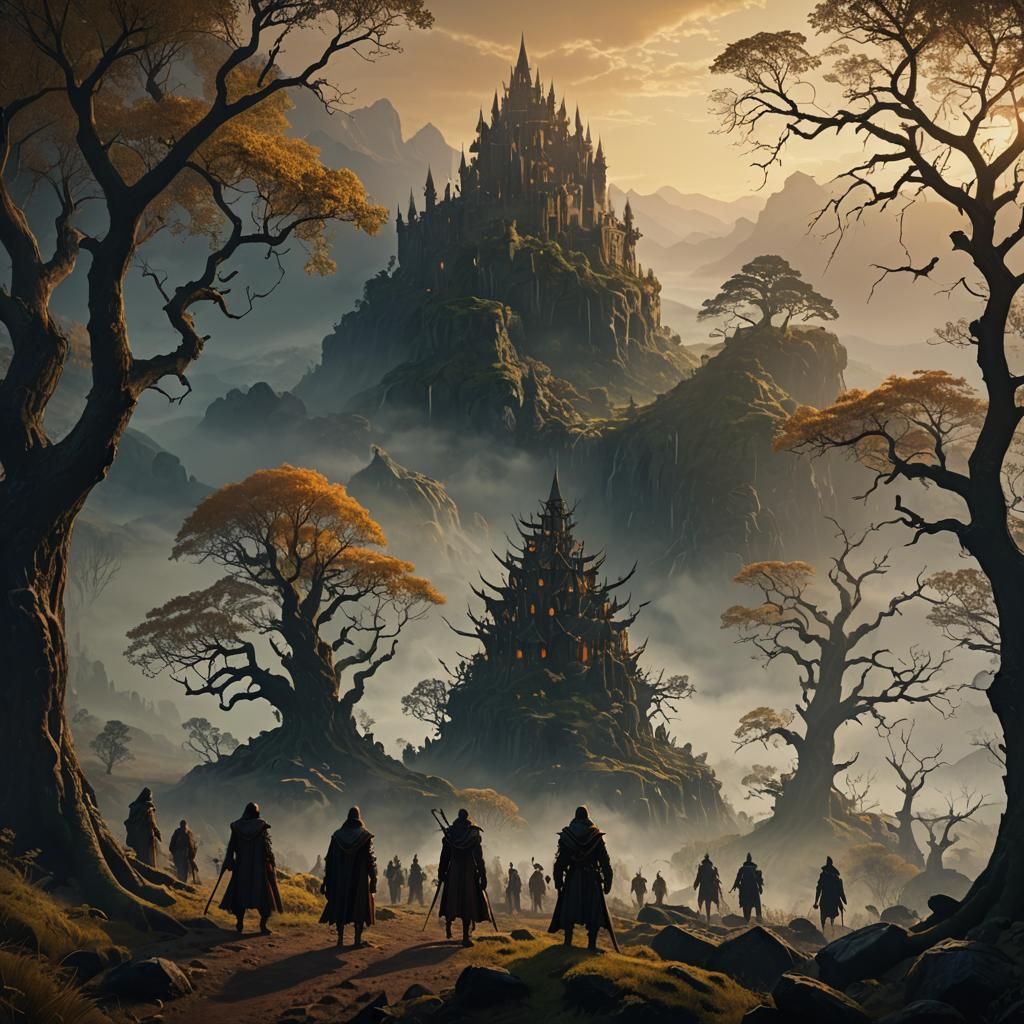 Ominous Valley: Dark Fantasy Cinematic Concept Art