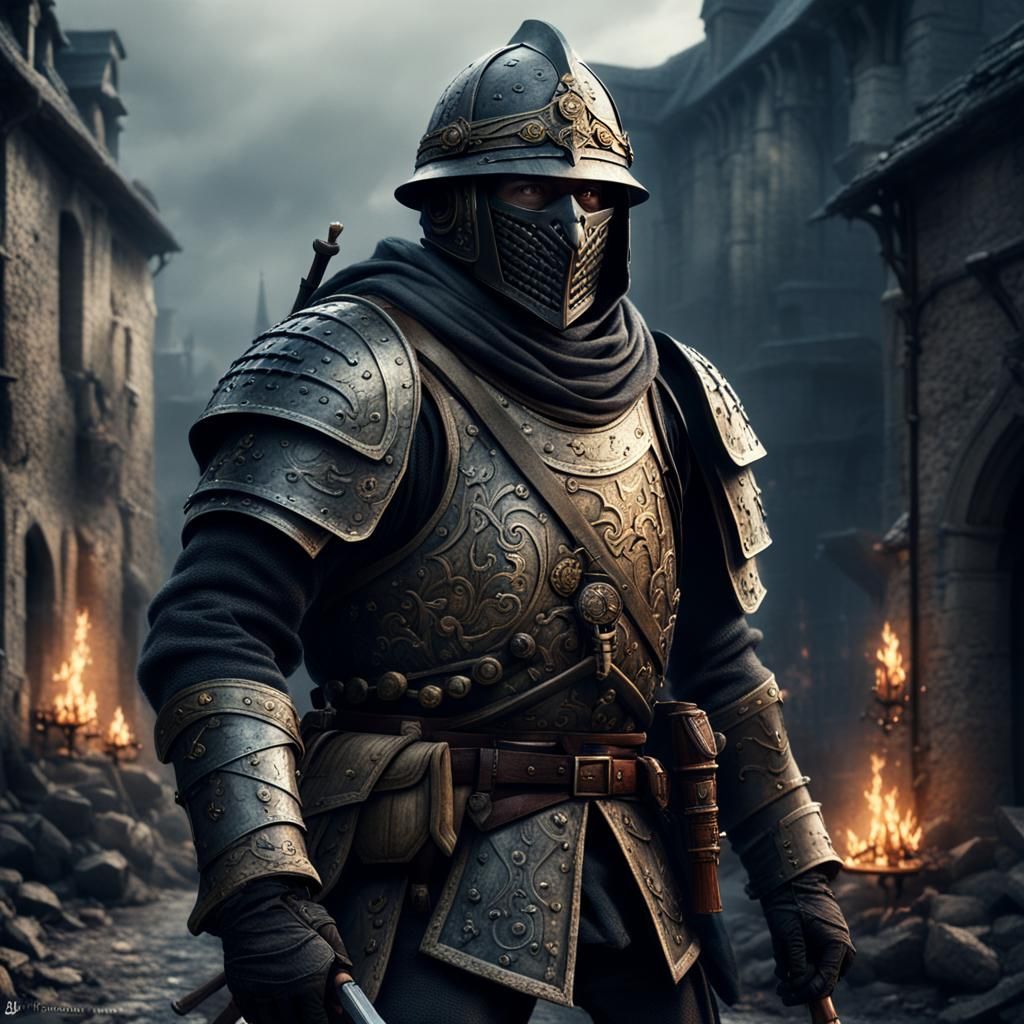 Dark Fantasy Medieval Infantryman in France