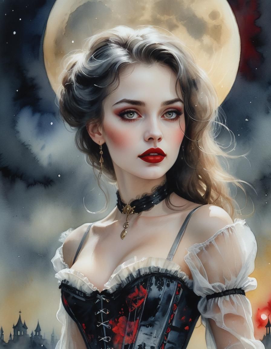 Attractive Ukrainian Gothic woman