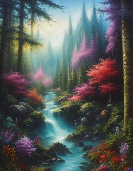 Fantasy Elf in Mystical Forest: Hyper-Realistic Art