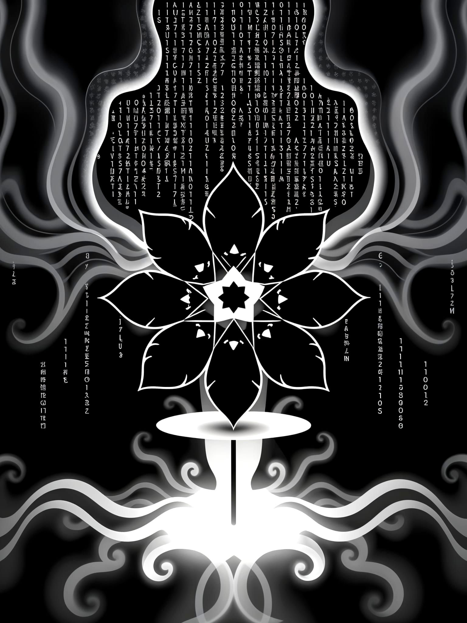 Fractal Bloom in Neon Matrix Hues