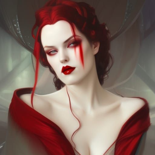 High Gothic Vampire Lady Portrait in 8K