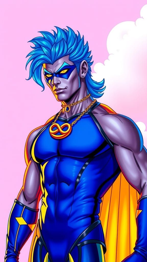 Neon Hero Rem Lezar Blends 80s Glam with Fantasy