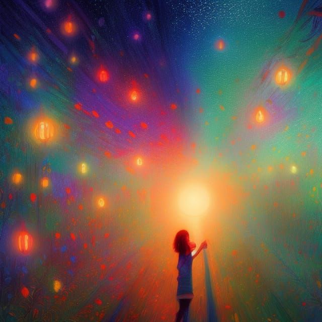 Vivid Stars Digital Painting in Hyperrealistic Style