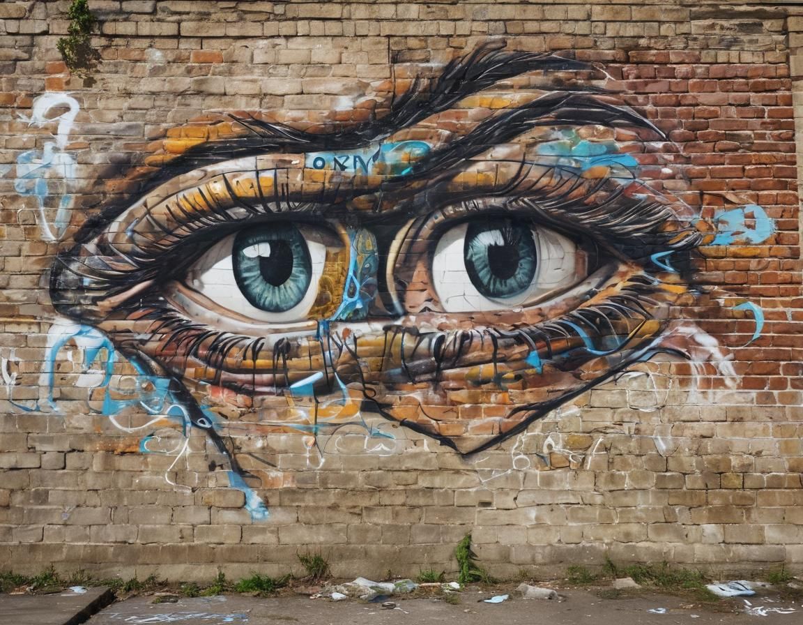 Street Art Mural with Wildstyle Graffiti