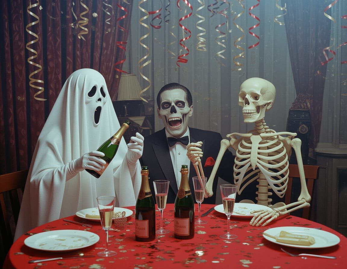 Eternally Looping Ghostly 1960s New Year's Eve Party