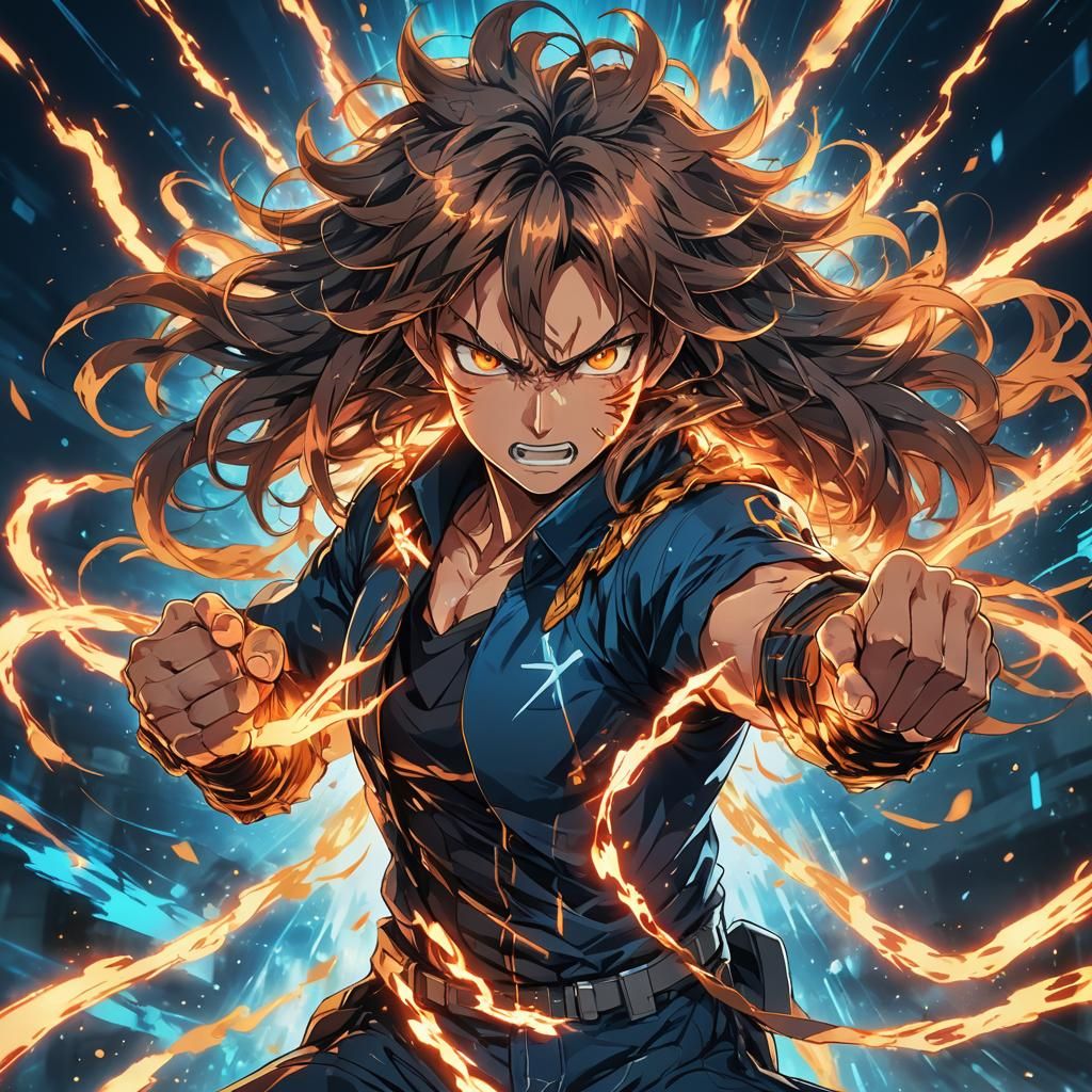 Dynamic Anime Hero Portrait in 3D Shading