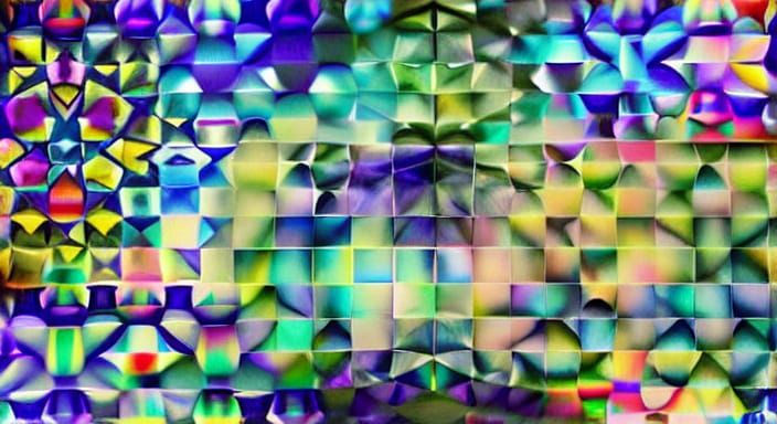 Kaleidoscopic Garden with Pinwheels in Surreal Digital Art