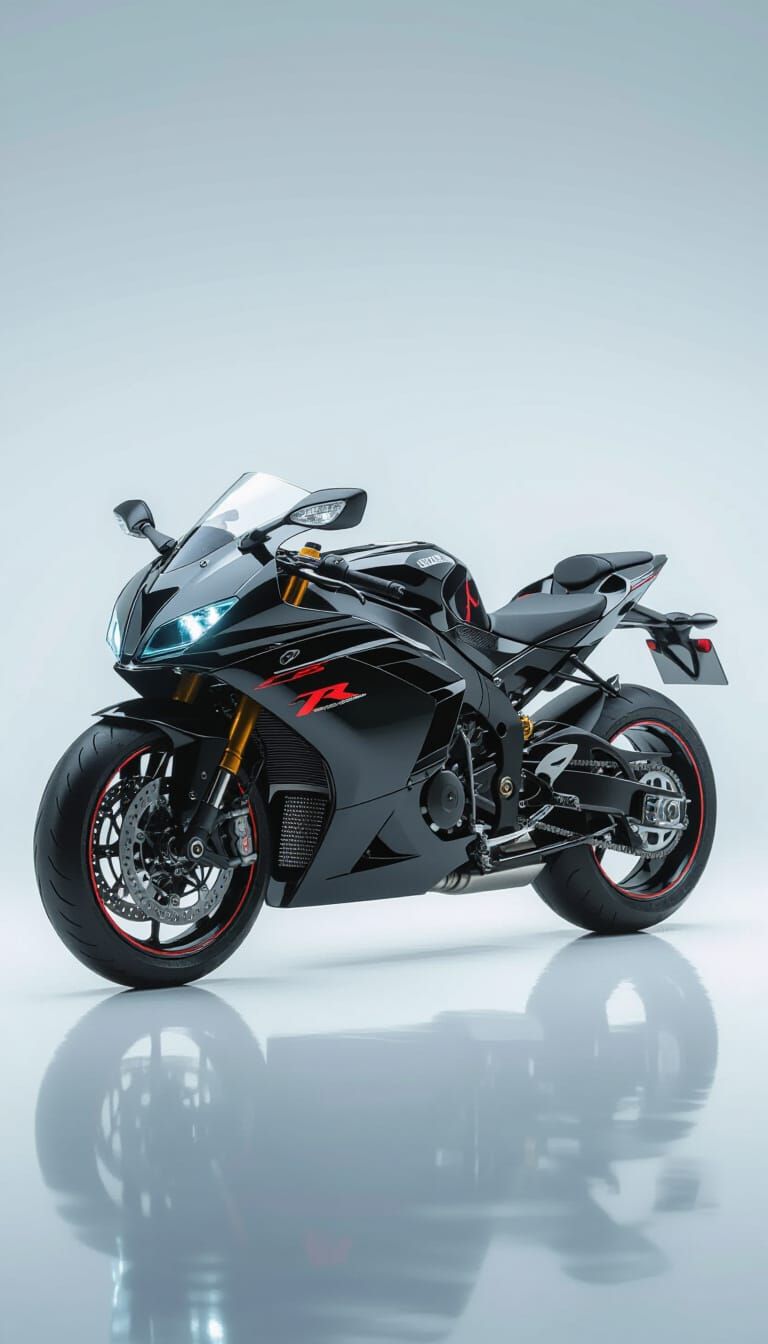 Hyper-Realistic Superbike Studio Shot with Soft Lighting