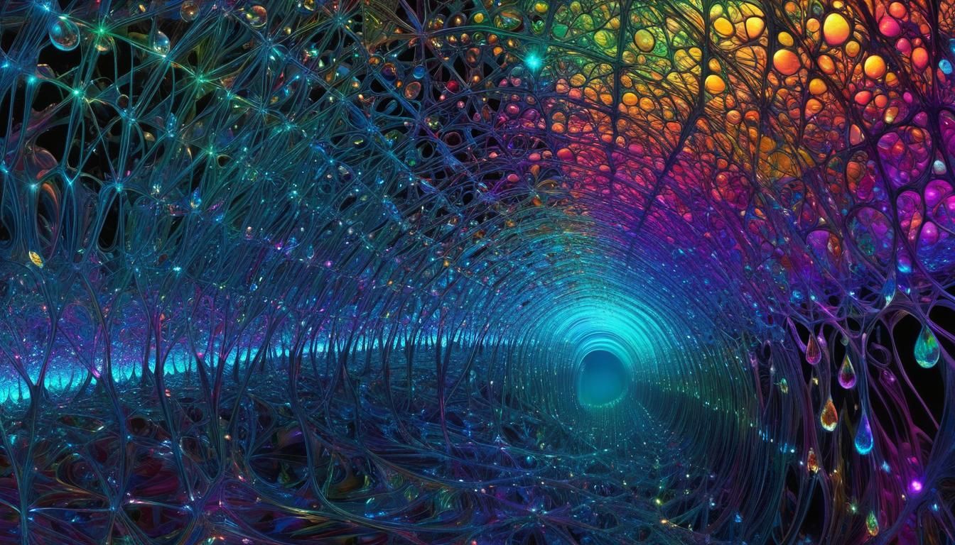 Iridescent Tears Form Fractal Patterns