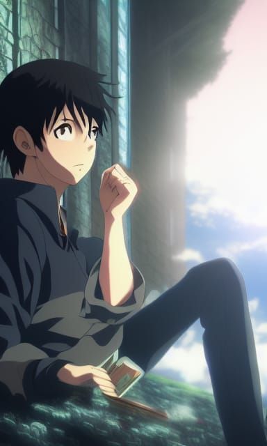 Anime Key Visual in Makoto Shinkai Style