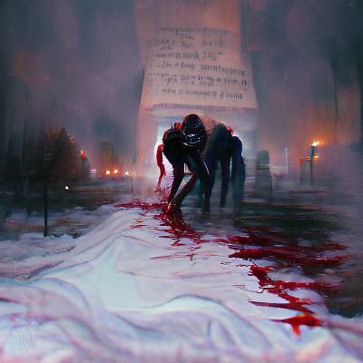 Sinister Sacrifice: A Dark Greg Rutkowski-Inspired Scene