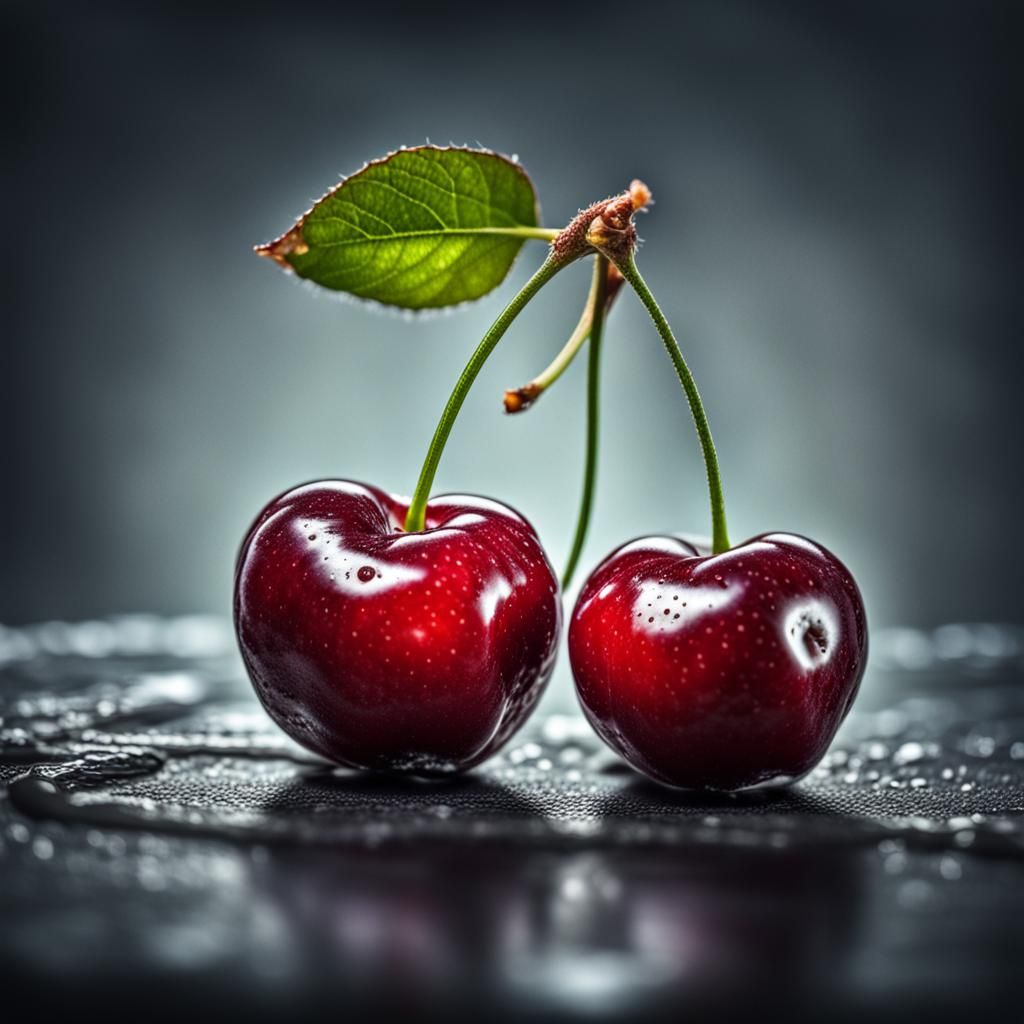 Hyperrealistic Cherries in High Definition