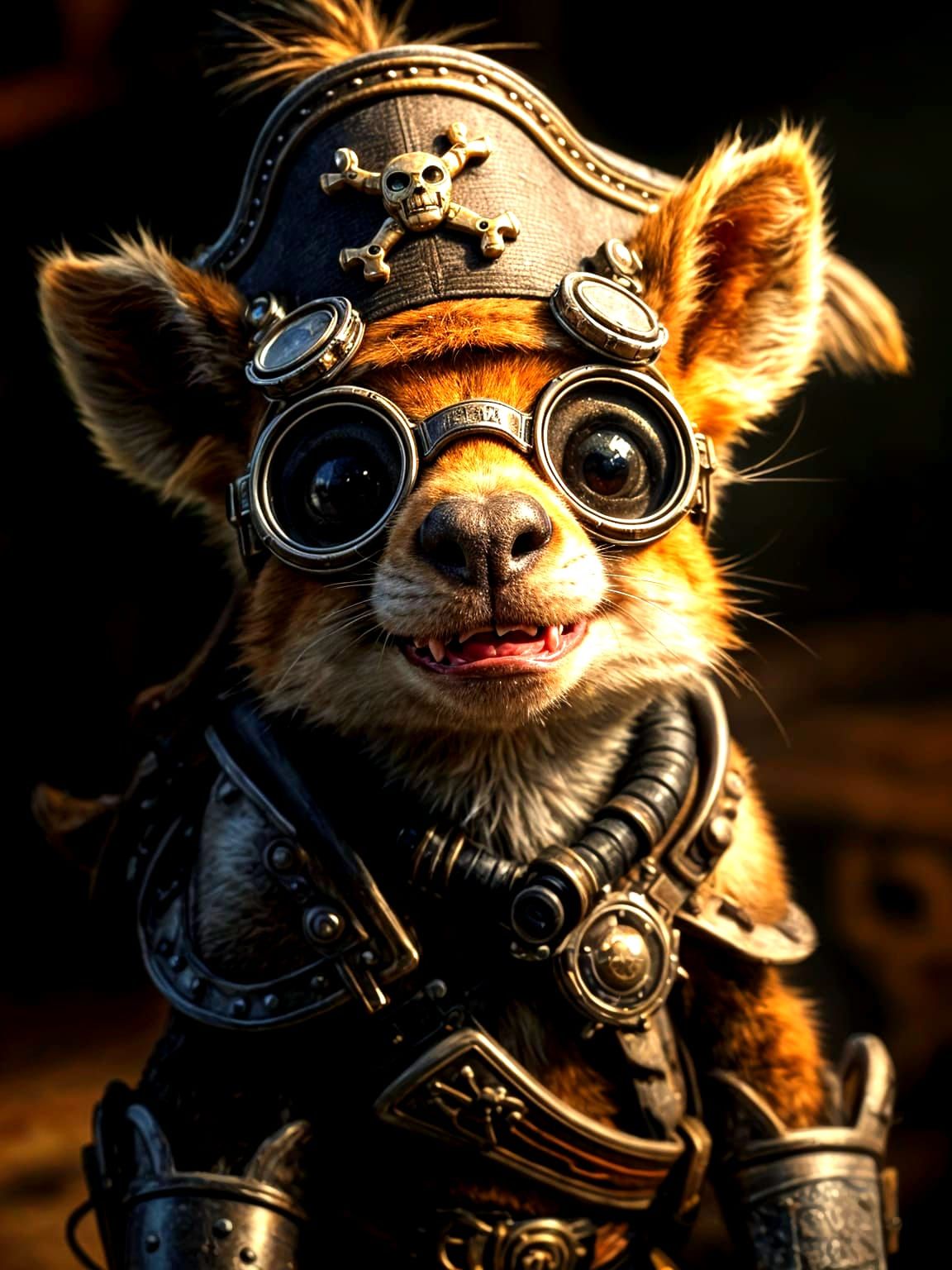 Sci-Fi Space Pirate Animal in Macro Photograph