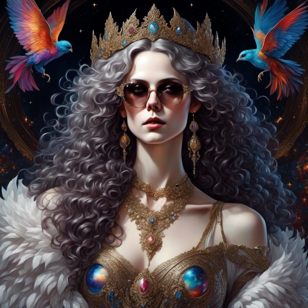 Cosmic Psychedelic Queen of Destiny Portrait