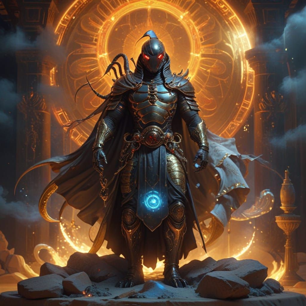 Majestic Scorpion in Art Nouveau Style