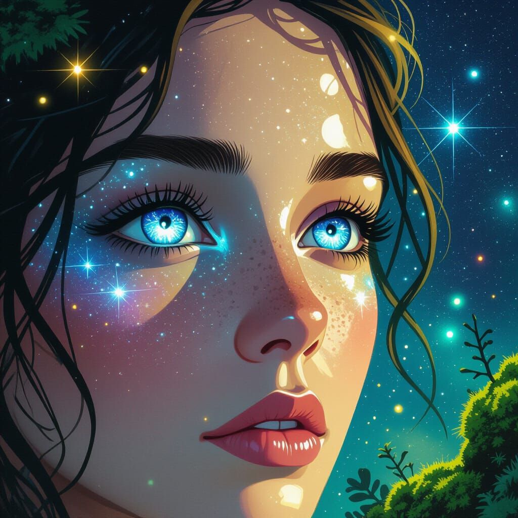 Cosmic Eye: Starseed in Ethereal Hues