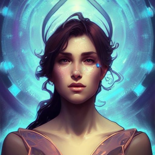 Scorpius Portrait in Art Nouveau Style