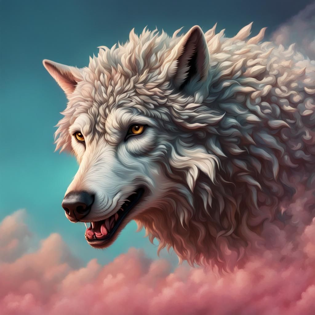 Hyperrealistic Wolf in Sheep's Clothing
