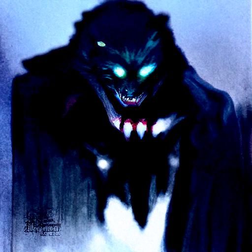 Sinister Vampire Werewolf Digital Art