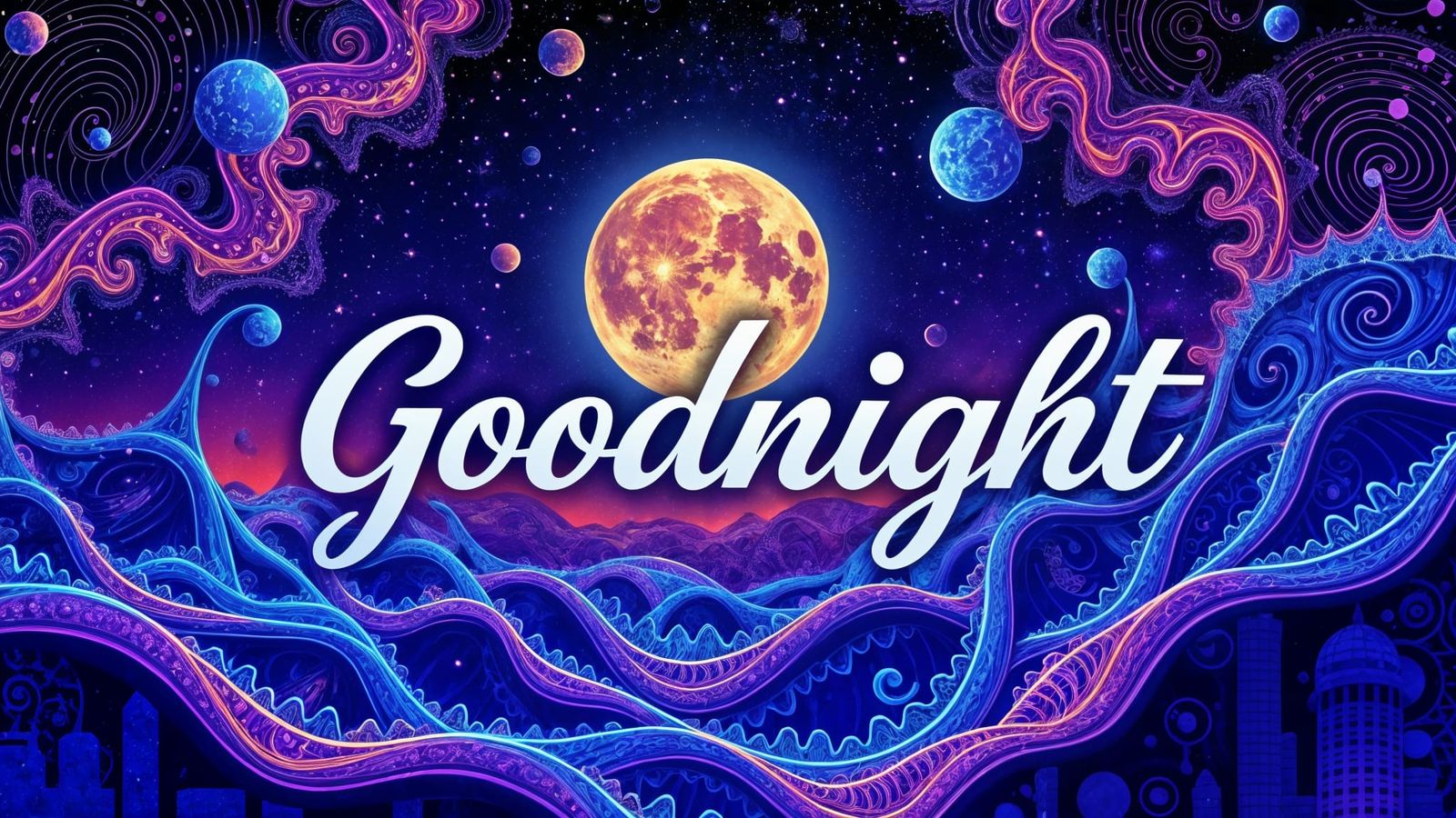 Ethereal Goodnight Overture in Vibrant Fractal Hues