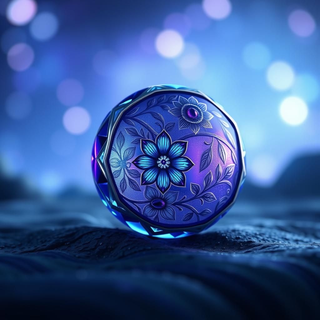 Floral Ring Against Dreamy Nightscape