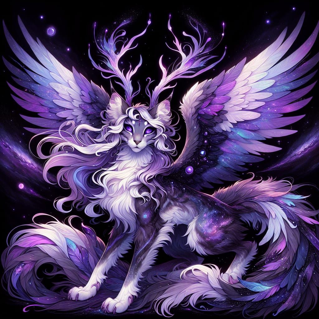 Lumina Asteria: Cosmic Feline Goddess of Reincarnation