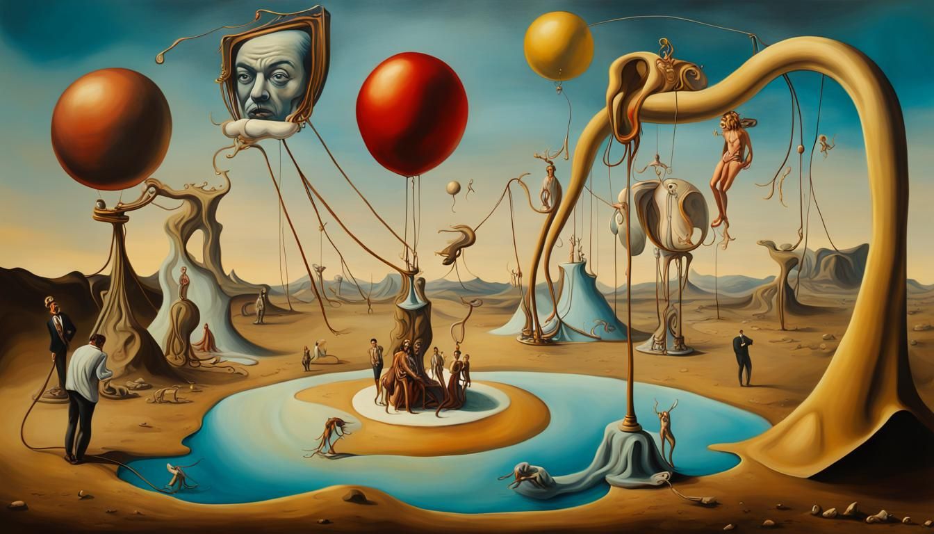 Surreal Digital Circus in Salvador Dali Style