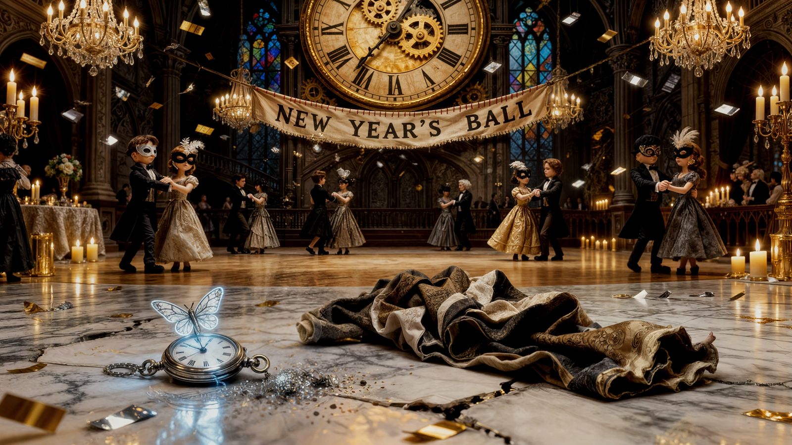 Gothic Stop Motion Ball in Clocktower