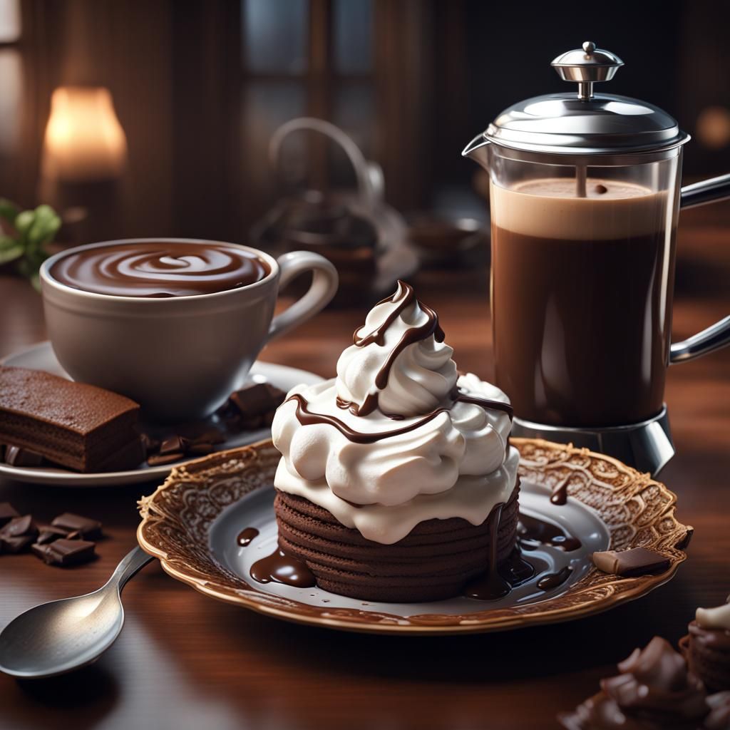 Chocolate Quarto - Chocolate Gateau, Brownie, Mousse, and Coffee Mocha