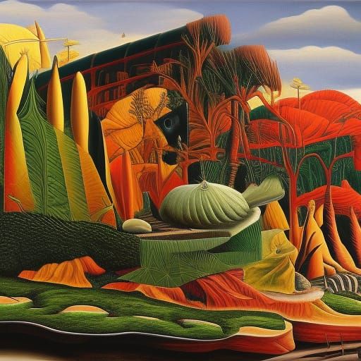 Expressionist Fractal Dodecahedron in Oil