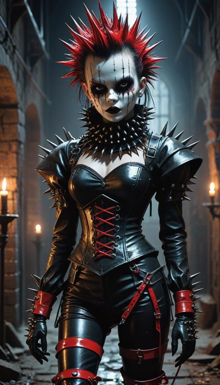 Gothic Doll in Dungeon: Dark Fantasy Art