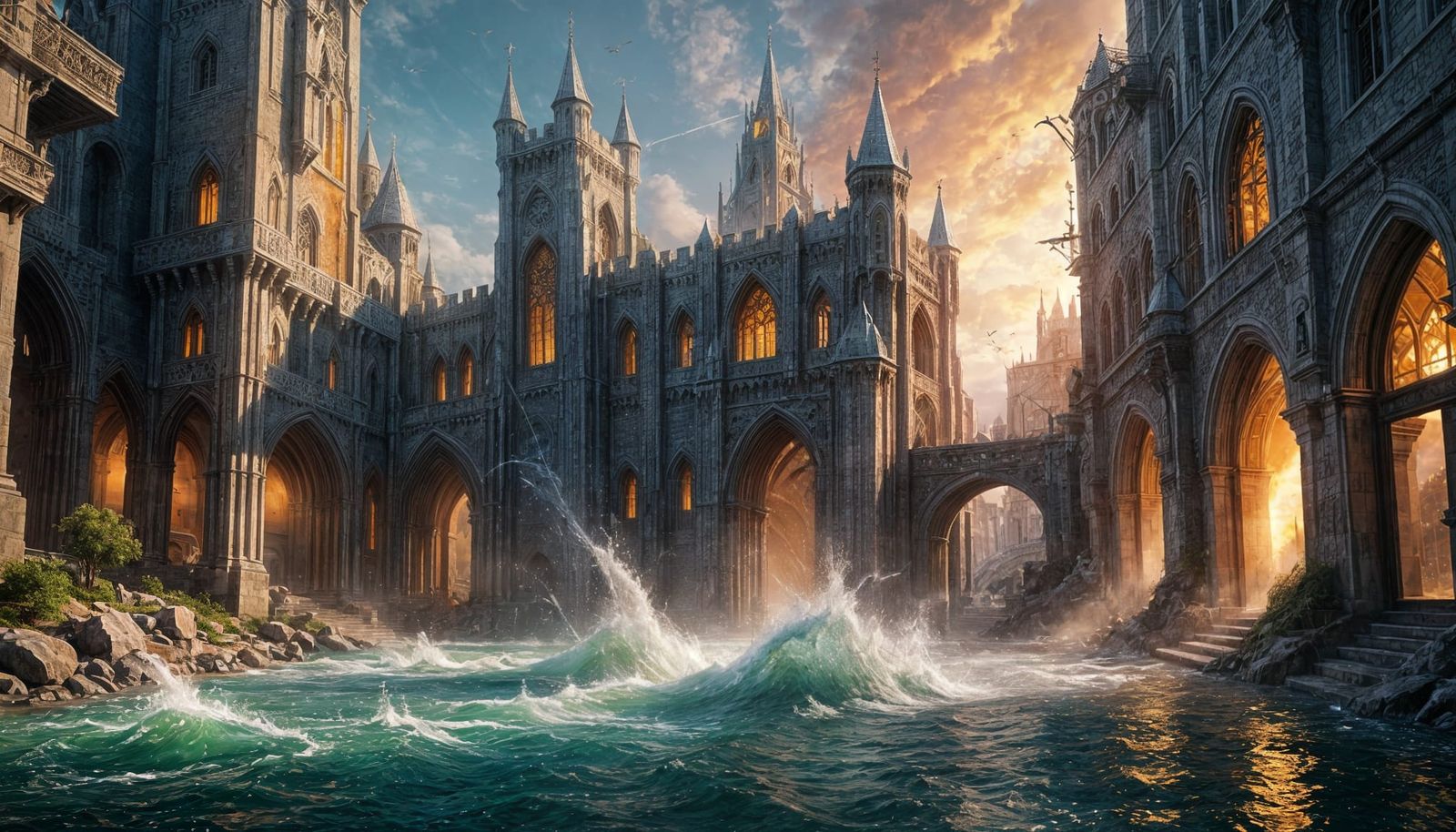 Gondor Concept Art in Hyperrealistic Style