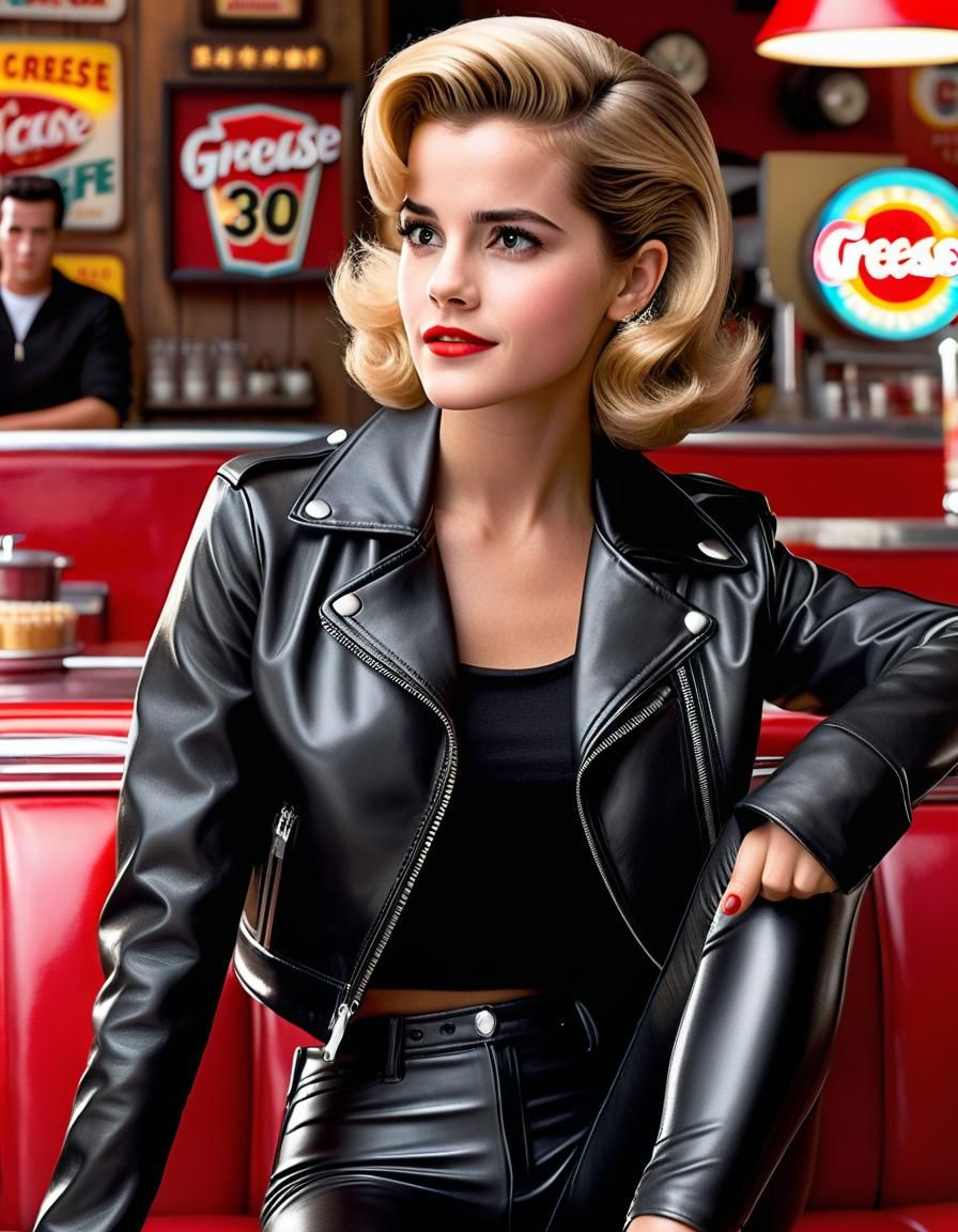 Emma Watson as Sandy in Grease: 1960s Pin-Up