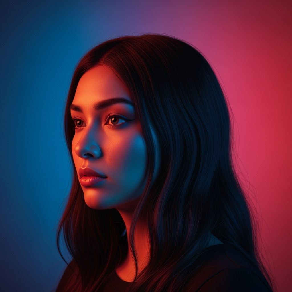 Hyperrealistic Portrait of Woman with Unique Features