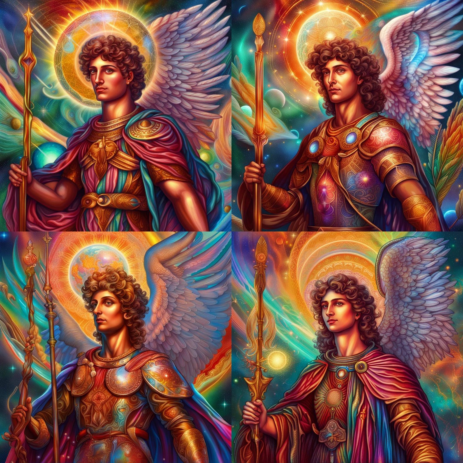 Archangel Raphael and Planet Mercury in Cosmic Art
