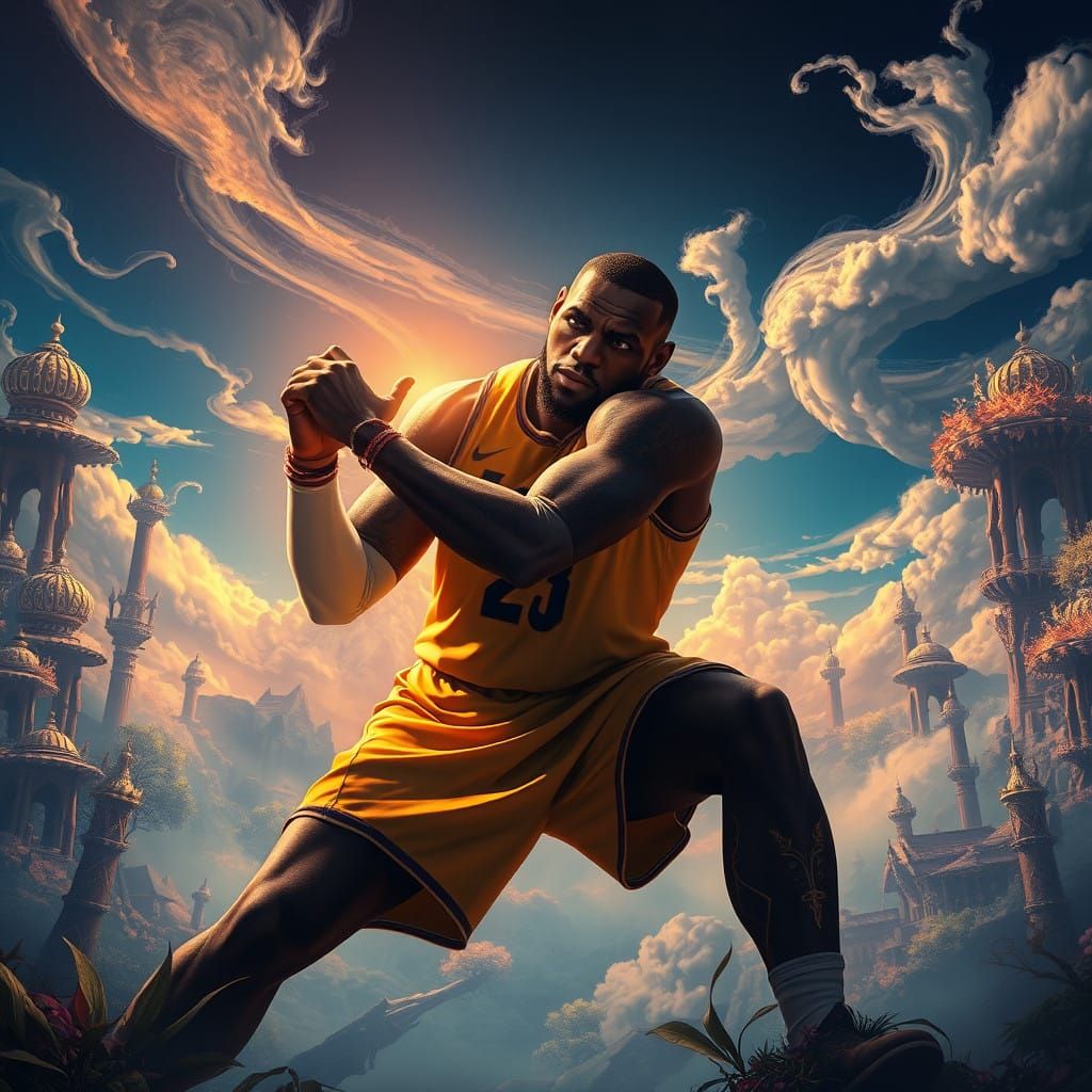 Lebron James in Ethereal Fantasy Realm