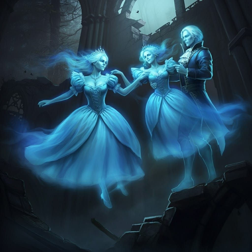 Spectral Courtiers in Midnight Ballgowns