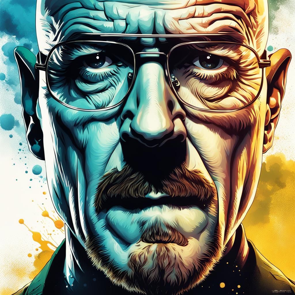 Hyperrealistic Breaking Bad TV Poster Concept Art