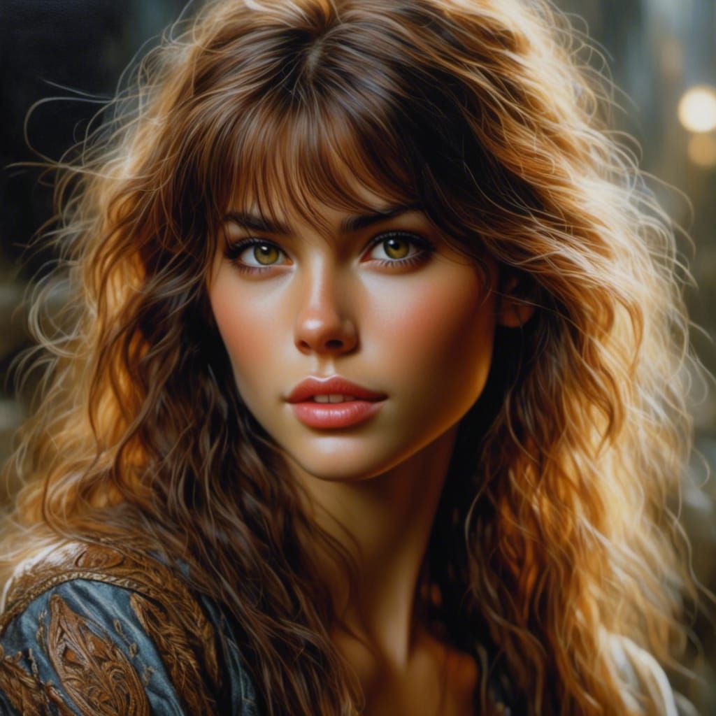 Beautiful Woman with Cat: Hyperrealistic Portrait