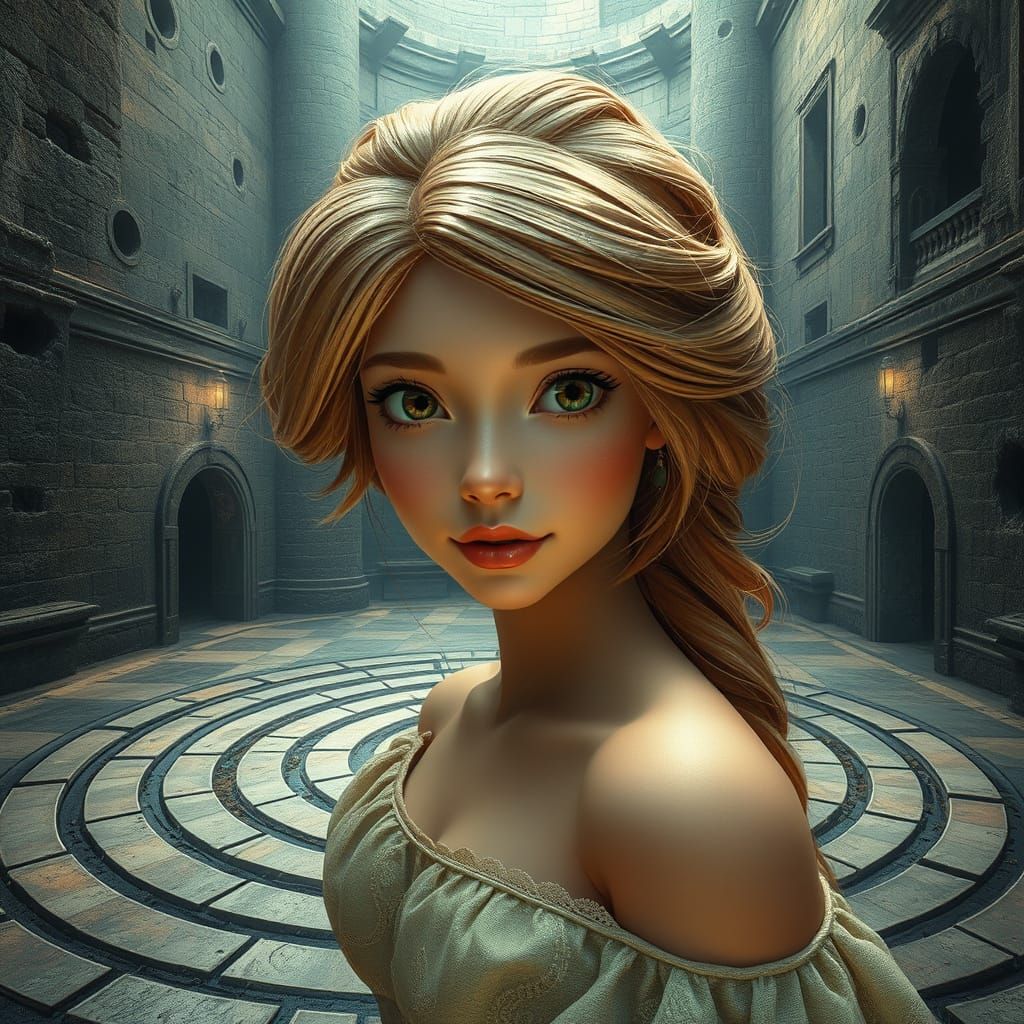 Enchanted Princess Discovers Ancient Labyrinth