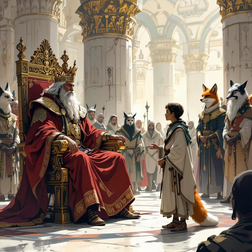 King Solomon's Court: A Detailed Illustration
