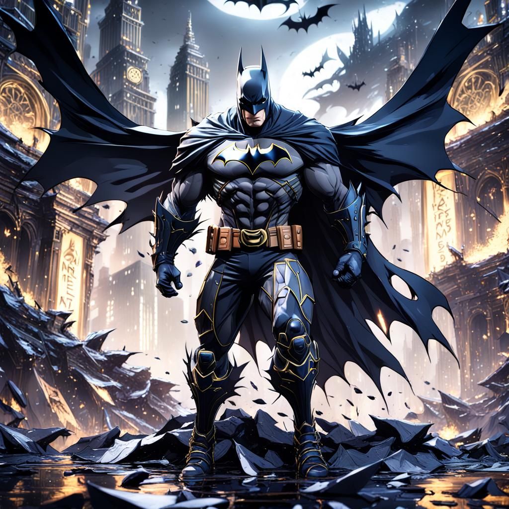 Anime Batman: Detailed Matte Painting