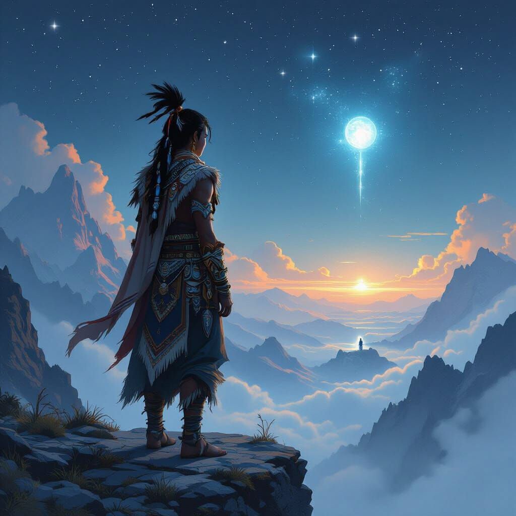 Regal Alpha on Misty Mountain Ledge