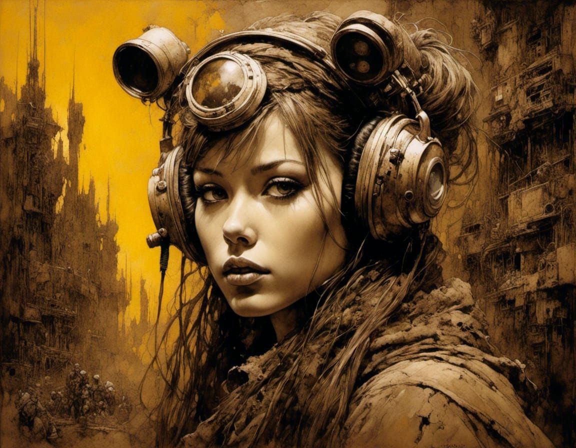 Film Student Portrait in Sepia Tones