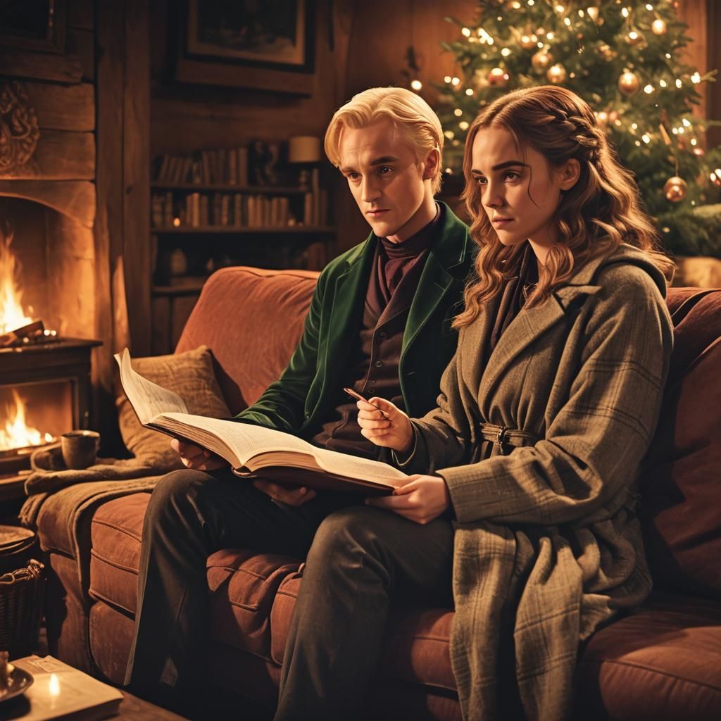 Cinematic Winter Cottage Scene