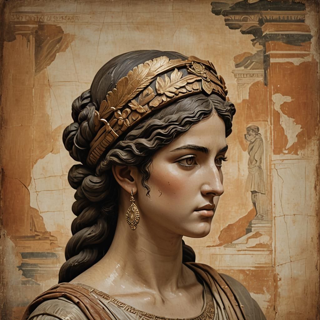 Ancient Greek Portrait of Diogeneia Kephissa