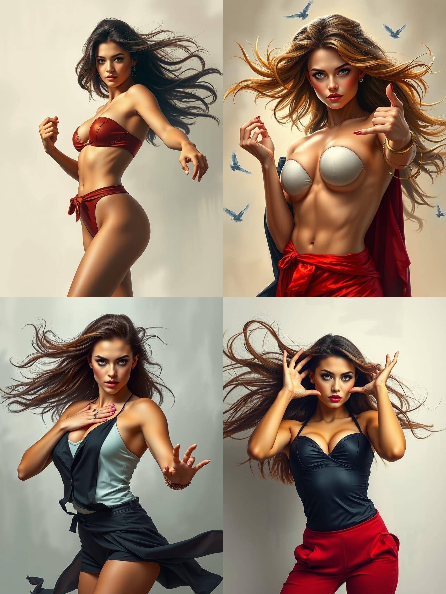 Elegant Portrait of a Confident Feminine Figure in a Soft, A...