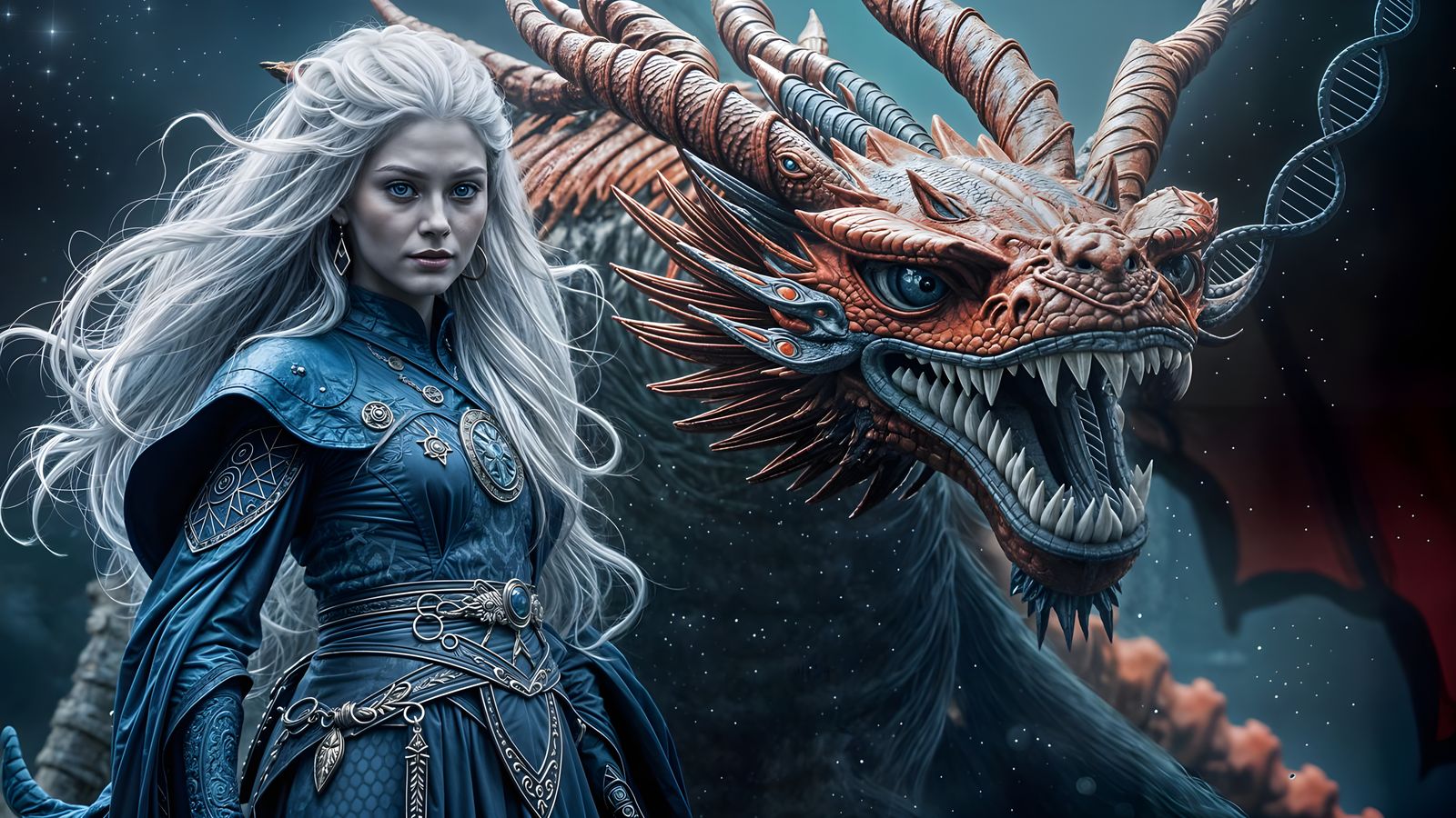 Galactic Goddess and Dragon in Epic Victory