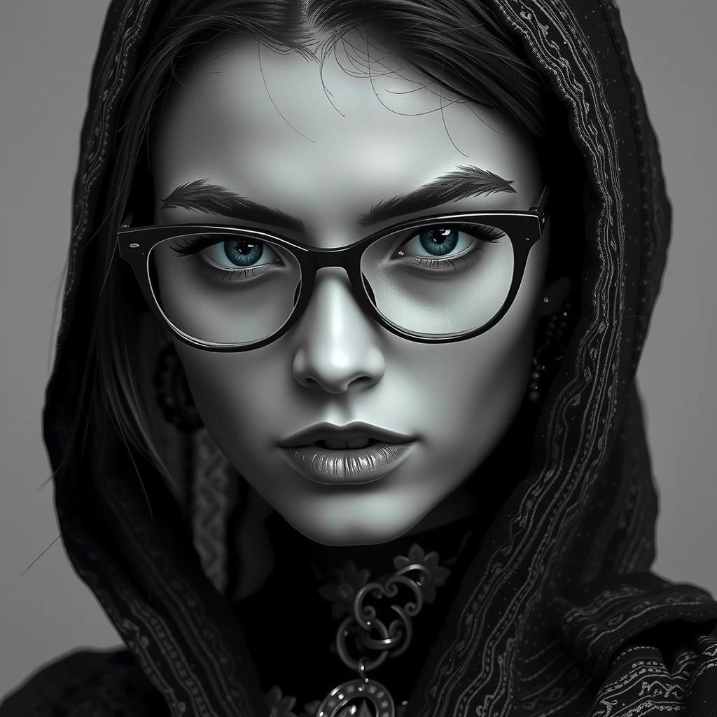 Beautiful Moroccan Woman Portrait in Hyperrealism